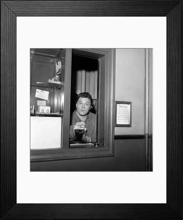 Framed Print : Singer Dickie Valentine seen here getting ready to perform on stage Framed Print : Singer Dickie Valentine seen here getting ready to perform on stage