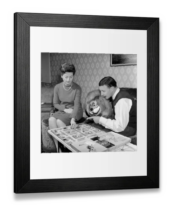 Framed Print : Terry Hall with Lenny the lion seen here at home. 1960 A1226-003 Framed Print : Terry Hall with Lenny the lion seen here at home. 1960 A1226-003