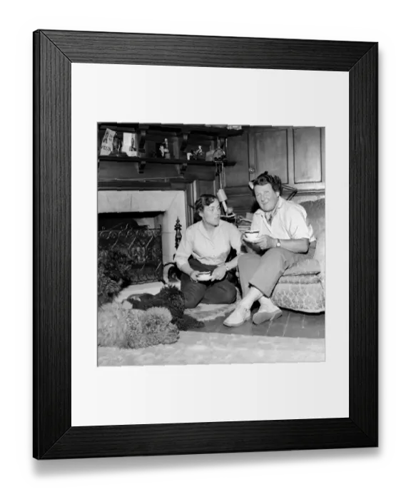 Framed Print : Mrs. Moss seen here with her dogs. 1954 A145b-003 Framed Print : Mrs. Moss seen here with her dogs. 1954 A145b-003