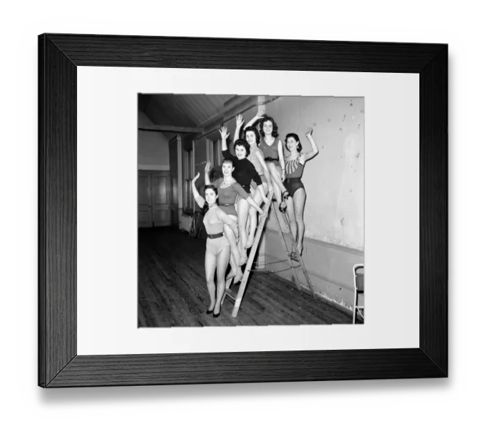 Framed Print : Dancers from the Jill Day Show seen here in rehearsal. March 1957 A328-002