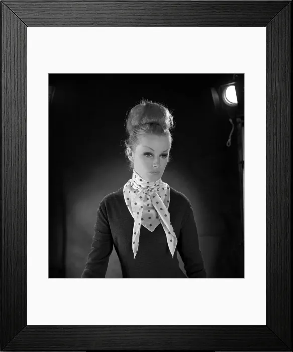 Framed Print : Woman wearing Berlin scarf. January 1964 Framed Print : Woman wearing Berlin scarf. January 1964