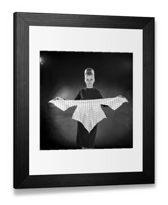 Framed Print : Woman wearing Berlin scarf. January 1964 Framed Print : Woman wearing Berlin scarf. January 1964