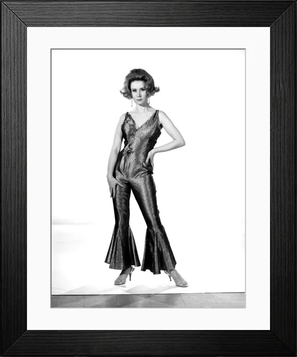 Framed Print : Model Rita Royce wearing lurex suit. Circa 1963 Framed Print : Model Rita Royce wearing lurex suit. Circa 1963