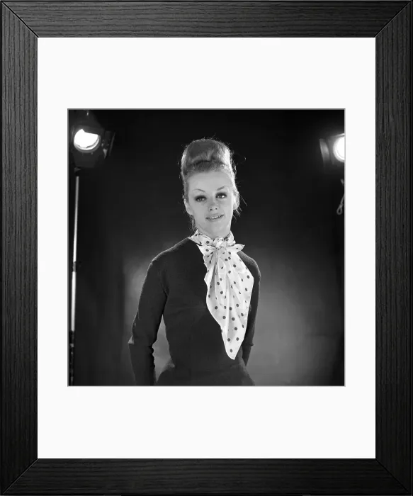 Framed Print : Woman wearing Berlin scarf. January 1964 Framed Print : Woman wearing Berlin scarf. January 1964