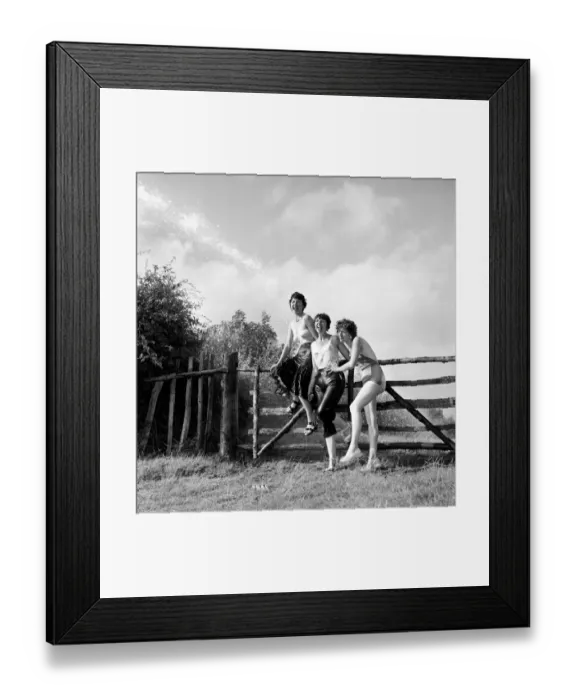 Framed Print : Inventions: The Rain Gun': A farmer seen here testing a new kind of irrigation Framed Print : Inventions: The Rain Gun': A farmer seen here testing a new kind of irrigation