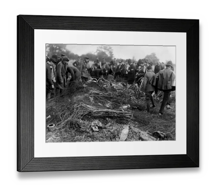 Framed Print : Zeppelin airship wreckage September 1916 airships german World War I Brought Framed Print : Zeppelin airship wreckage September 1916 airships german World War I Brought