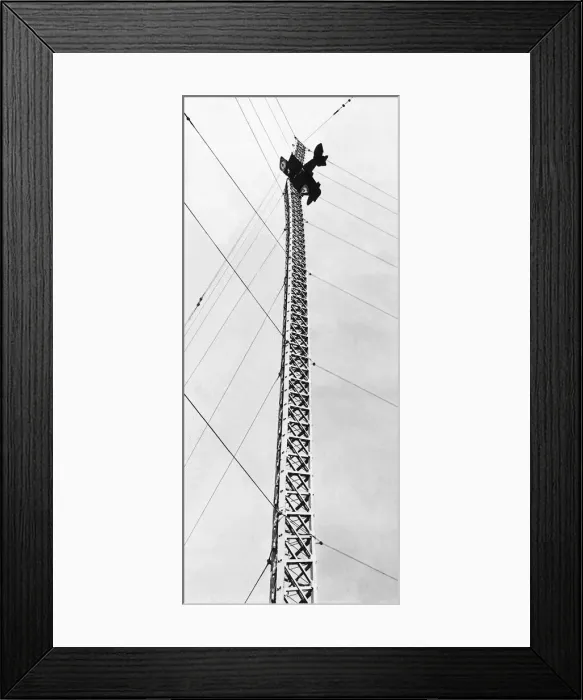 Framed Print : Pilot of this biplane survived when it hit the wireless mast