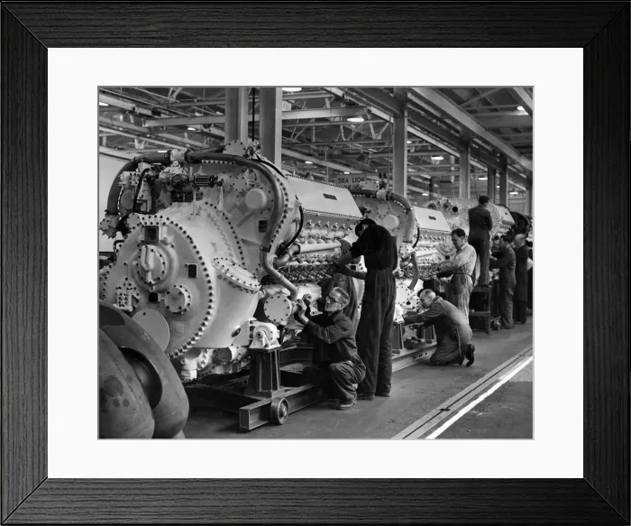 Framed Print : English Electric activities on Merseyside: Assembly of Napier Deltic 2, 500 B. H Framed Print : English Electric activities on Merseyside: Assembly of Napier Deltic 2, 500 B. H