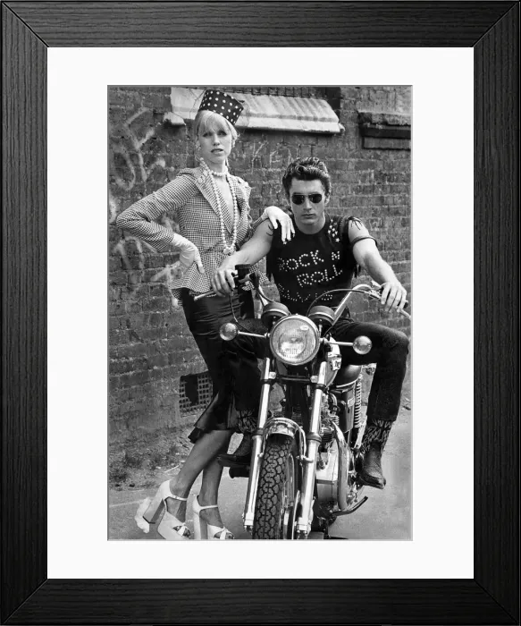 Framed Print : By Ann Chubb. The shapely check- jacketed suits in silky fabric are both from Brave New