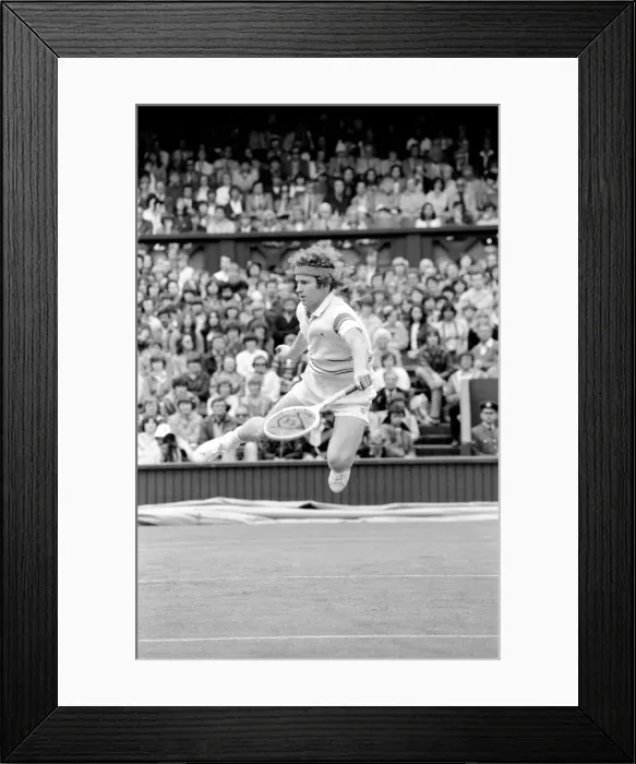 Framed Print : Wimbledon 3rd Day: John McEnroe in action. June 1981 81-3579-005