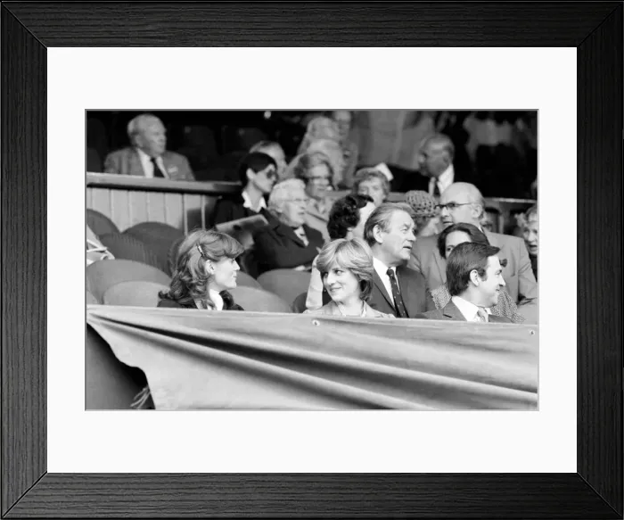 Framed Print : Lady Diana Spencer in the Royal Box on Centre Court at the Wimbledon Tennis Championships