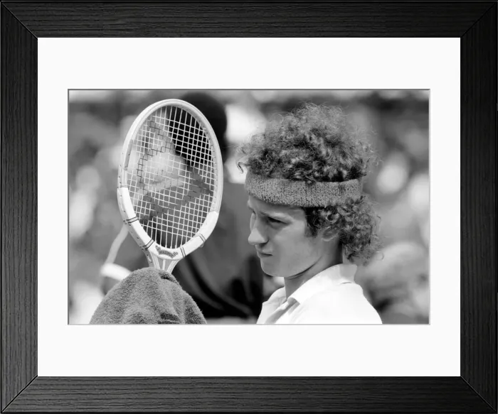 Framed Print : Wimbledon 3rd Day: John McEnroe. June 1981 81-3579-014 Framed Print : Wimbledon 3rd Day: John McEnroe. June 1981 81-3579-014