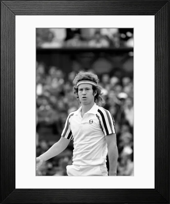 Framed Print : Semi Finals - Wimbledon 80. Spares. John McEnroe v. Jimmy Connors Framed Print : Semi Finals - Wimbledon 80. Spares. John McEnroe v. Jimmy Connors
