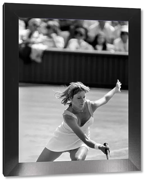 Wimbledon '80': 10th day. Chris Evert-Lloyd. July 1980 80-3438-018
