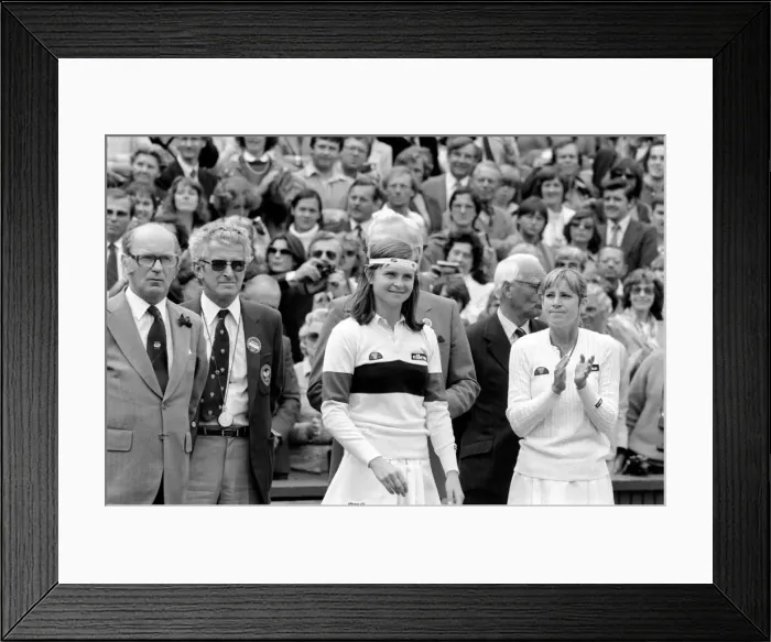 Framed Print : Wimbledon Tennis. 1981 Womens Finals. Chris Evert Lloyd v. Hana Mandlikova Framed Print : Wimbledon Tennis. 1981 Womens Finals. Chris Evert Lloyd v. Hana Mandlikova