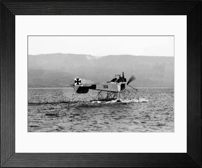 Framed Print : World War One German seaplane captured intact by British Naval Forces 1918