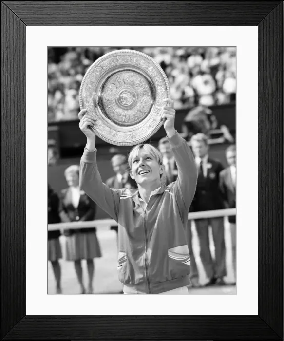 Framed Print : Wimbledon Tennis 1982: 12th Day: Womenes Final: Navratilova vs. Lloyd