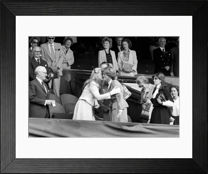 Framed Print : Lady Diana Spencer in the Royal Box on Centre Court at the Wimbledon Tennis Championships