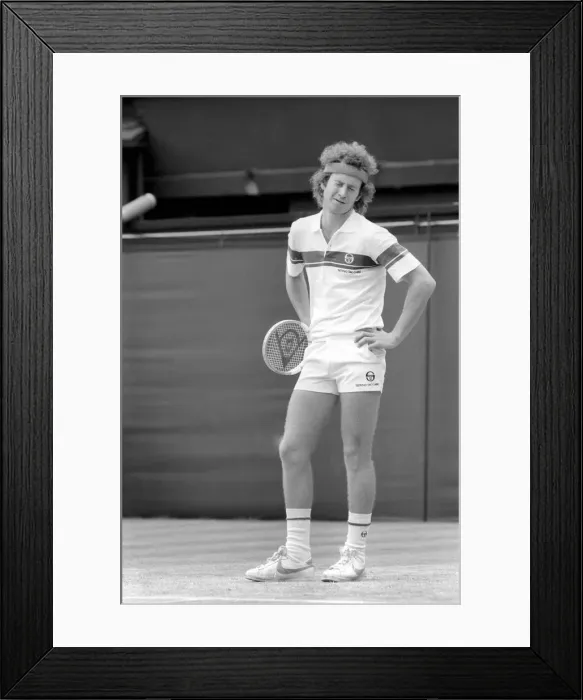 Framed Print : Wimbledon 1981. John McEnroe in trouble with the Umpire. July 1981 81-3764-013 Framed Print : Wimbledon 1981. John McEnroe in trouble with the Umpire. July 1981 81-3764-013