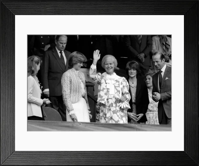 Framed Print : Lady Diana Spencer in the Royal Box on Centre Court at the Wimbledon Tennis Championships Framed Print : Lady Diana Spencer in the Royal Box on Centre Court at the Wimbledon Tennis Championships