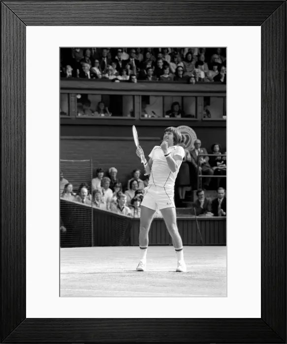 Framed Print : Wimbledon 8th Day: Frawley on Mayotte: Jimmy Connors in action today against Amritraj Framed Print : Wimbledon 8th Day: Frawley on Mayotte: Jimmy Connors in action today against Amritraj