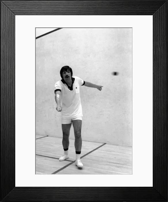 Framed Print : World Squash Champion: Qama Zaman. November 1975