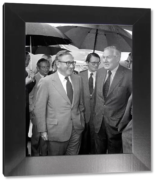 Dr. Henry Kissinger US secretary of state with James Callaghan. Foreign Secretary