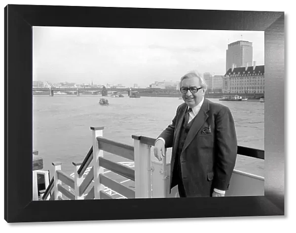 Lord George Brown seen here by the River Thames. March 1975 S