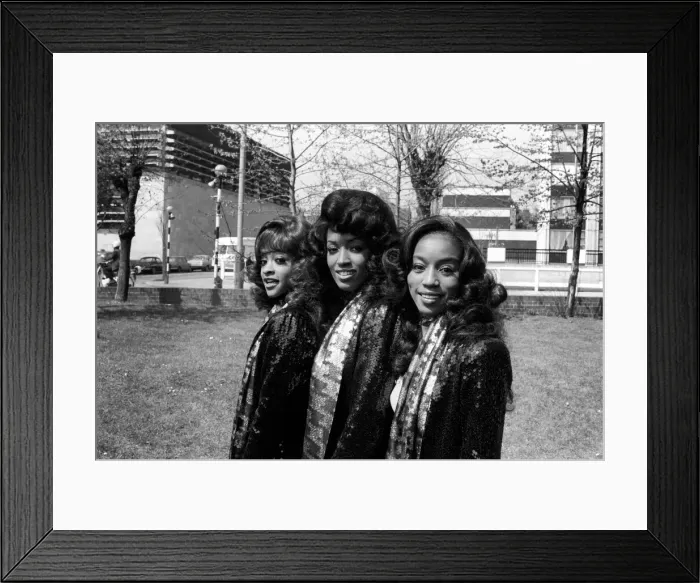 Framed Print : Pop Group: The Three Degrees'seen here in London to promote their latest