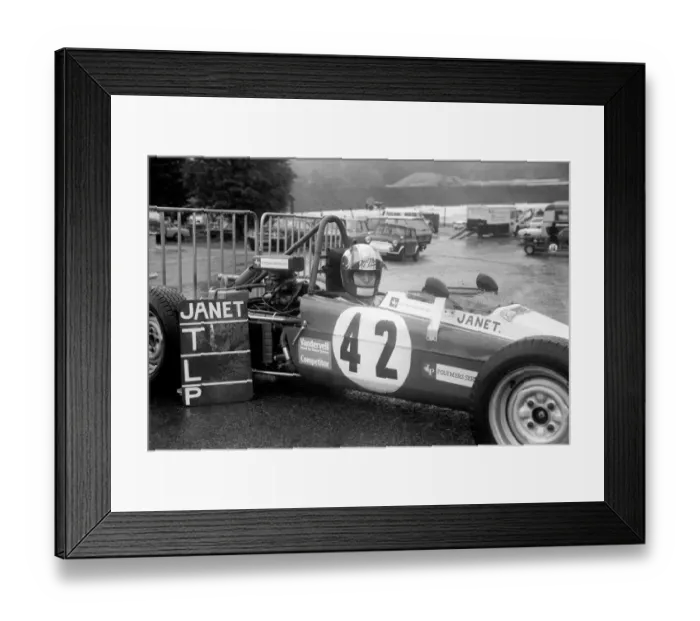 Framed Print : Women Racing Driver: Janet McPherson. November 1975