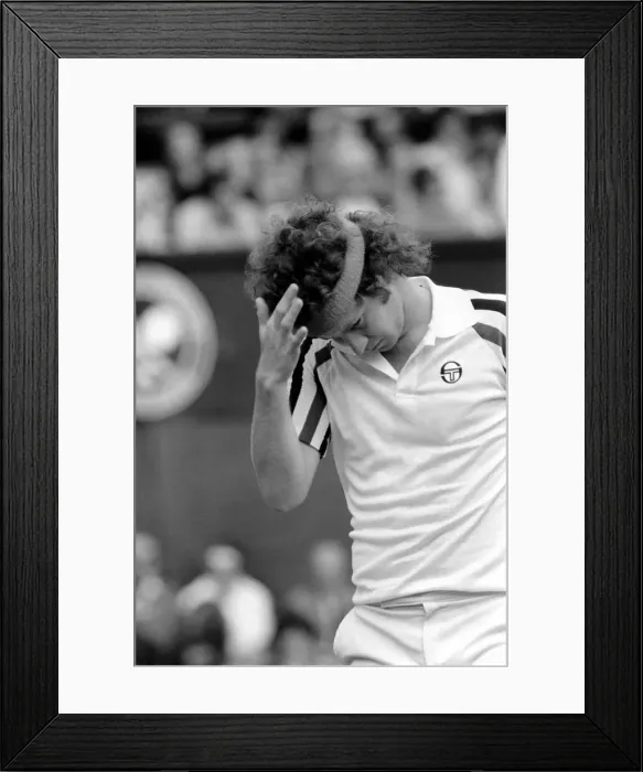 Framed Print : Wimbledon 1980: Menes Final: Bjorn Borg v. John McEnroe. July 1980 80-3479a-041 Framed Print : Wimbledon 1980: Menes Final: Bjorn Borg v. John McEnroe. July 1980 80-3479a-041
