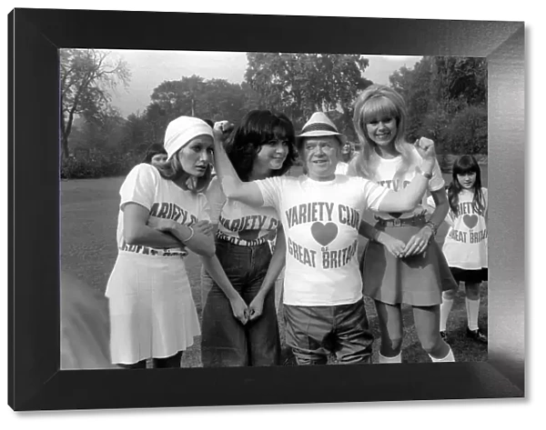 Charlie Drake and Girls. Seen here promoting the work of the Varity Club of Great Britain