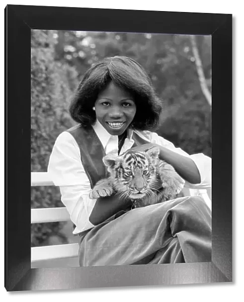 Diane Jones with Tiger Cubs. Septermber 1975 S