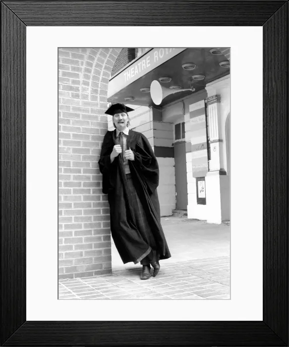 Framed Print : Stephen Lewis seen here in the costume of a head master. July 1975 Framed Print : Stephen Lewis seen here in the costume of a head master. July 1975
