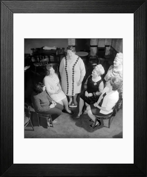 Framed Print : Members of the Southampton Fat Ladies Club'gather for their weekly meeting