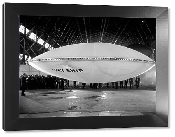 Very quietly, the worlds first flying Saucer, or Skyship as its designers prefer to call