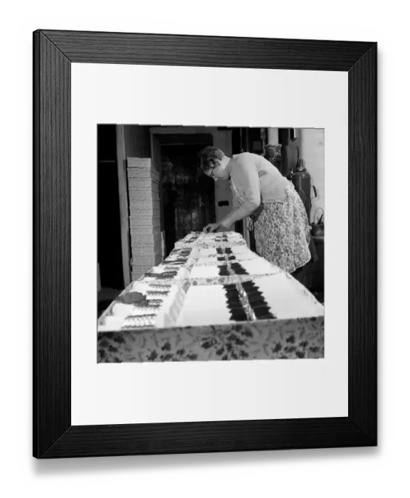 Framed Print : General scene in and around a Christmas cracker factory Framed Print : General scene in and around a Christmas cracker factory