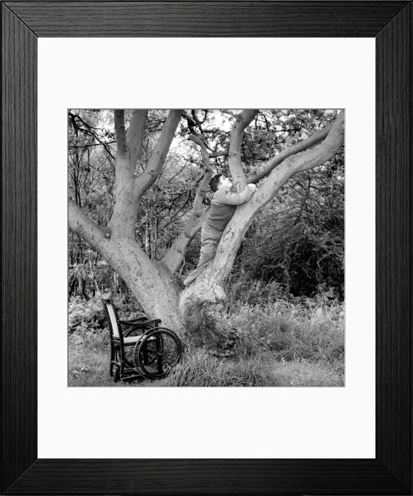 Framed Print : Disability and Youth: Tommy Hoare the legless boy scout seen here enjoying camping Framed Print : Disability and Youth: Tommy Hoare the legless boy scout seen here enjoying camping