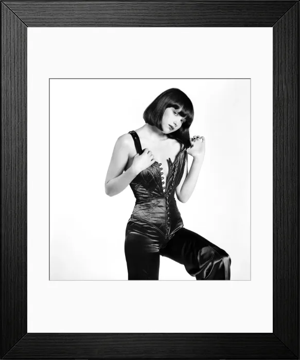 Framed Print : Model Marianne poses in the studio. April 1975 75-1964a-005 Framed Print : Model Marianne poses in the studio. April 1975 75-1964a-005