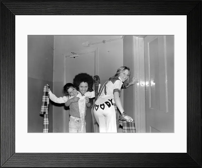 Framed Print : Fans of the Bay City Rollers in Cardiff. May 1975 Framed Print : Fans of the Bay City Rollers in Cardiff. May 1975