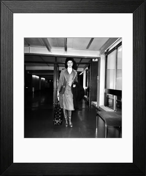 Framed Print : Bunny of the year Caroline Moore pictured at Heathrow Airport today Framed Print : Bunny of the year Caroline Moore pictured at Heathrow Airport today