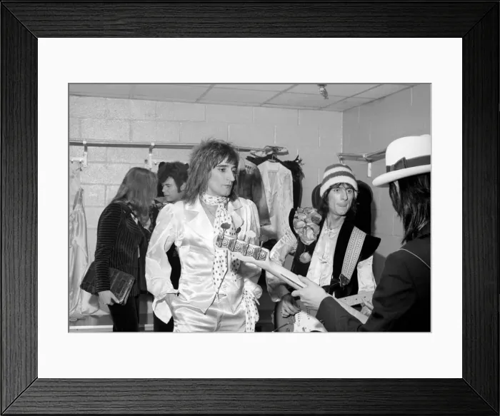 Framed Print : The Faces tour of the USA and Canada, February and March 1975