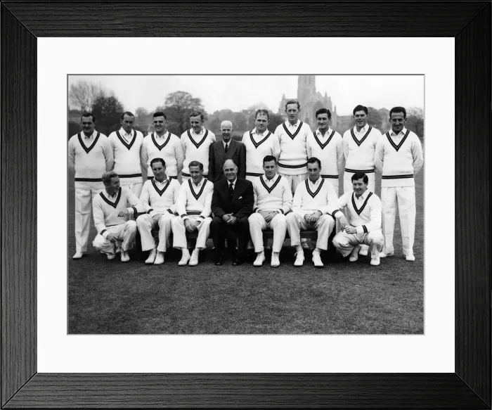 Framed Print : The South African cricket team, players left to right: Back Row: Pothecary
