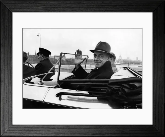 Framed Print : Sir Alec Rose round the world yachtsman seen here in a 1919 Silver Ghost Rolls Royce Framed Print : Sir Alec Rose round the world yachtsman seen here in a 1919 Silver Ghost Rolls Royce