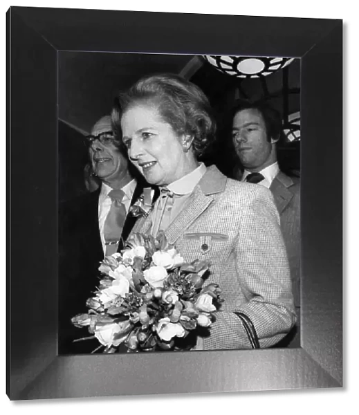 Mrs Margaret Thatcher on the day she became Prime Minister following the General Election