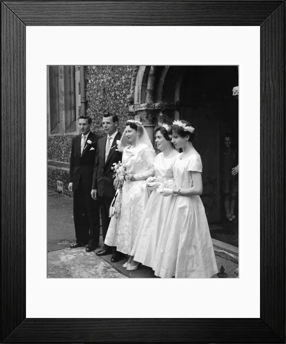 Framed Print : Wedding of William Albert Cooper and Maureen Ovenden at St Framed Print : Wedding of William Albert Cooper and Maureen Ovenden at St