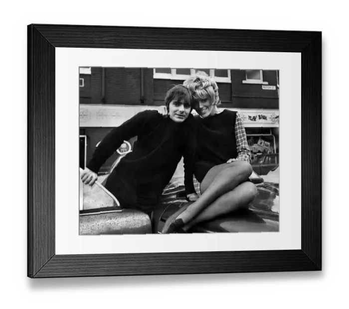 Framed Print : Lorna McDonough, the leggy blonde seen stepping into Simon DeeIs sports car on his Framed Print : Lorna McDonough, the leggy blonde seen stepping into Simon DeeIs sports car on his