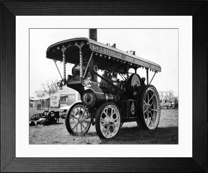 Framed Print : Fairground Steam traction engine, 30th May 1973