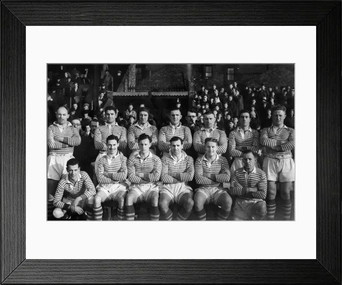 Framed Print : Workington Rugby league team pose for a group photograph Left to right Framed Print : Workington Rugby league team pose for a group photograph Left to right