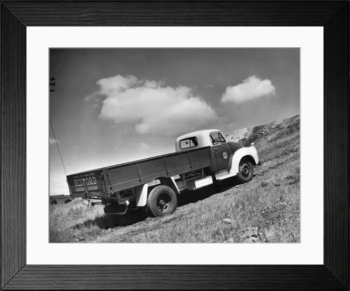 Framed Print : The new Bedford diesel truck out in the countryside. July 1956 Framed Print : The new Bedford diesel truck out in the countryside. July 1956